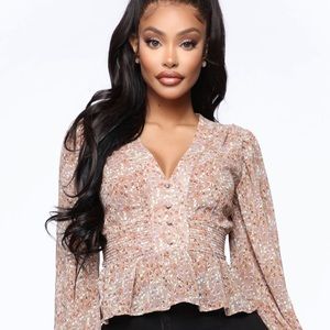 Sexy peplum long sleeve top